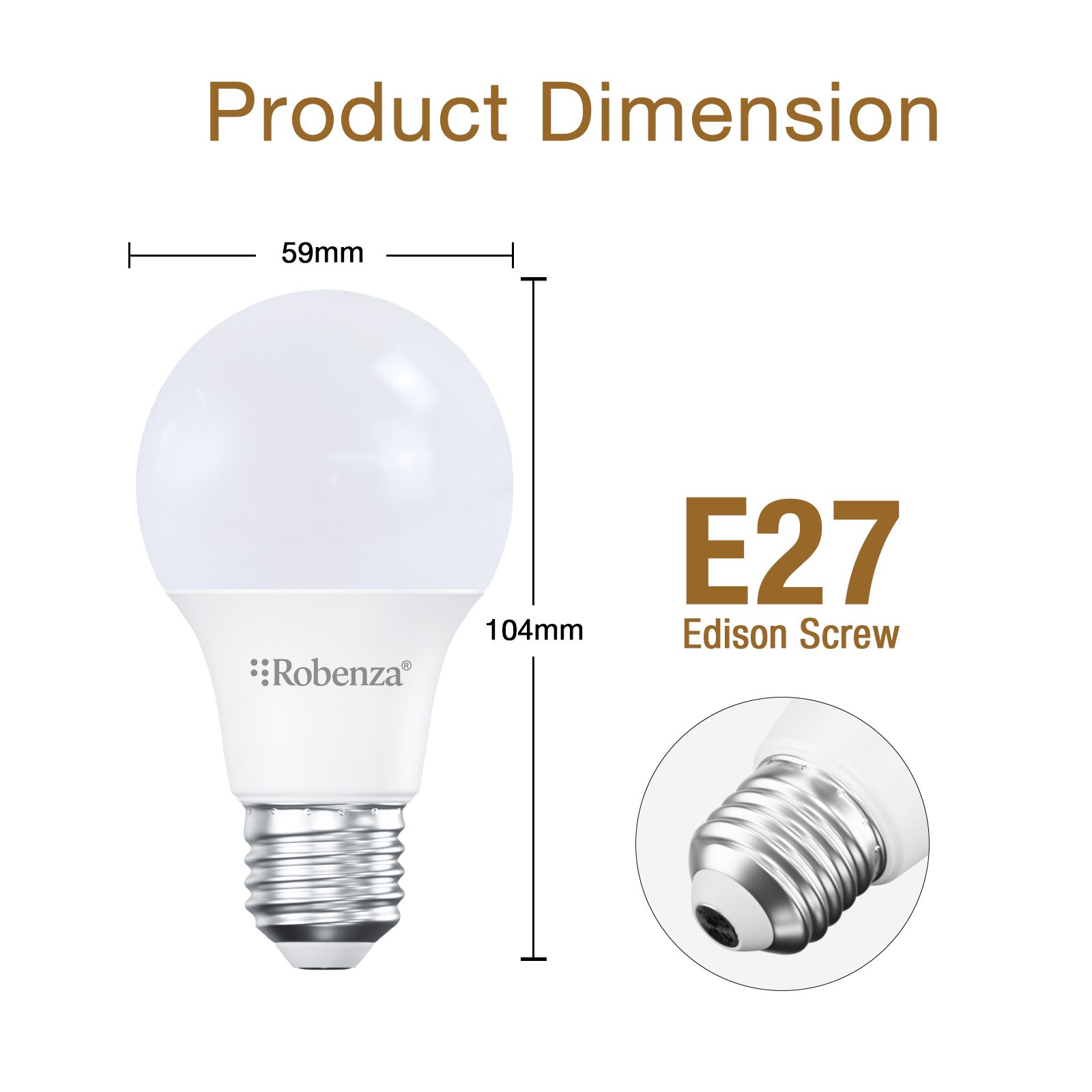 Led Gls Dimmable Bulbs, E27, 8.5W=60W, 806Lm, 6500K 4 Led Gls Dimmable Bulbs, E27, 8.5W=60W, 806Lm, 6500K - Image 4