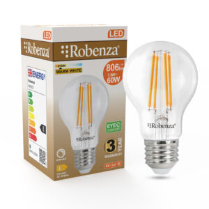 Filament GLS Dimmable Bulbs, E27, 7.3W=60w, 806LM, 2700K