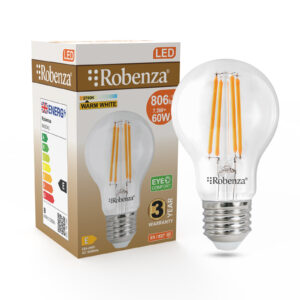 Filament GLS Non-Dimmable Bulbs, E27, 7.3W=60w, 806LM, 2700K