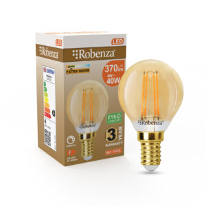 LED Filament Golf Dimmable Bulbs, E14, 4W=40w, 370LM, 2200K