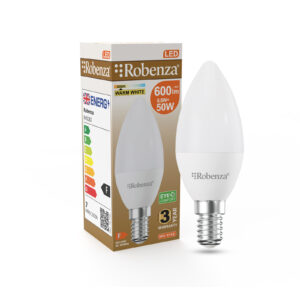 LED Candle Non-Dimmable Bulbs, E14, 6.5W=50w, 600LM, 3000K